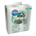 סלסלת סכו"ם אוניברסלית Wpro עם שתי מחיצות לשימוש במדיחי כלים מותגים שונים.