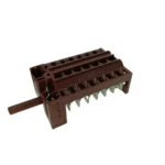 מתג חשמלי חום מפלסטיק עם מספר מגעים לשליטה בתפקוד חשמלי במכשירים שונים