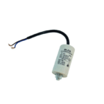 קבל 5µF עם חוטים ואום לקיבוע