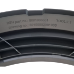 Black Middle Frame Bosch Siemens 20001367 8001086661 - מסגרת אמצעית שחורה לדלת מכונת כביסה בוש סימנס